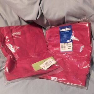 Landau Vivid Red Medical Scrubs Set
